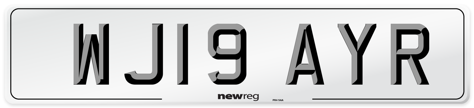 WJ19 AYR Number Plate from New Reg